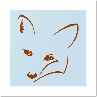 Friendly Fox Face Posters and Art